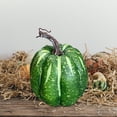 thumbnail image 3 of Citrouille en Mousse, Citrouille Artificielle, Citrouille Décorative de Récolte, Citrouille de Simulation Ronde Verte, 3 of 8