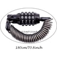 thumbnail image 2 of Bike Lock, Steel Cable Bike Lock, Bike Chain Lock, Black Bike Lock, Resettable Bike Lock, Bike Lock with Lock, 2 of 5