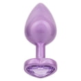 thumbnail image 3 of CalExotics Jewel Amethyst Heart Glass Anal Plug, Large, Purple, 3 of 7