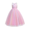 thumbnail image 1 of New Upgrade Rainbow Flower Girl Lace Dress for Kids Wedding Bridesmaid Pageant Party Prom Formal Ball Gown Princess Tulle Dresses, 1 of 5