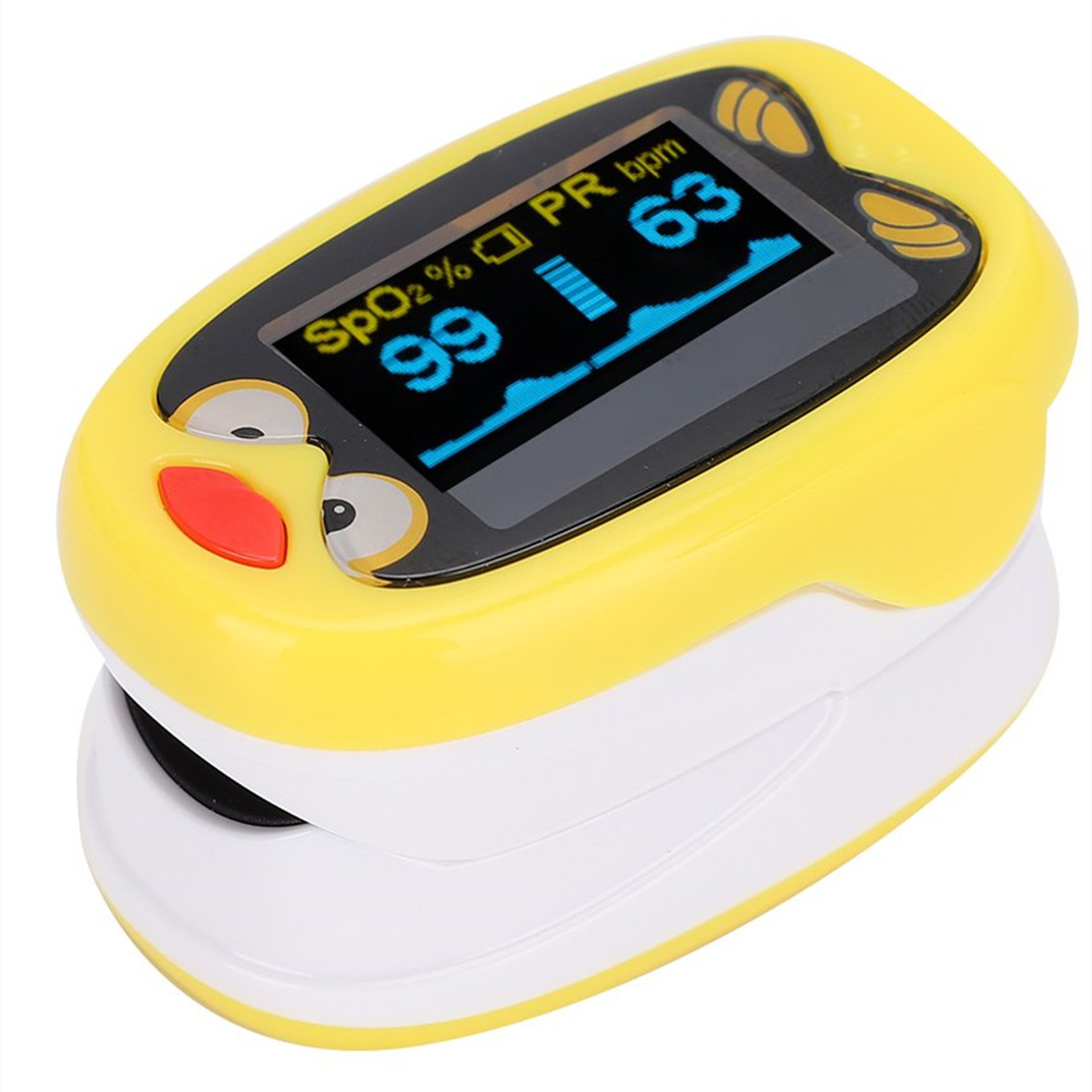 Rechargeable Fingertip Pulse Oximeter, Blood Oxygen Saturation Monitor with Lanyard