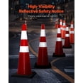 thumbnail image 2 of VEVOR 6Pack 36" Traffic Cones, Safety Road Parking Cone with Black Weighted Base, PVC Orange Traffic Safety Cones, Hazard Cones Reflective Collars for Construction Traffic Parking, 2 of 9