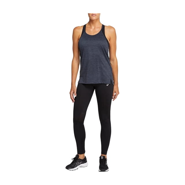 ASICS Womens Strappy Racerback Tank Top, Black, Large