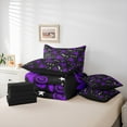 thumbnail image 5 of Feelyou Motorcycle Sport Boys Bedding Comforter Set 7-Piece, Purple Dirt Bike Lover King Bedding Sets, Extreme Sports Reversible Bed Sheets, Super Cozy Room Decor, 5 of 7