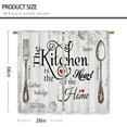 thumbnail image 2 of Farmhouse Rustic Kitchen Curtains Vintage Fork Spoon Retro Small Short Cafe Window Curtains Barn Country Wooden Wood Plank Rod Pocket Bathroom Tier Window Treatment Drapes (27.5x36 Inch), 2 of 6