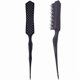thumbnail image 1 of wonima11 2pcs Detangling Brush Hairstyles Teasing Comb for Volume Hair, Rattail Comb Backcombing Brush for Fine Thin Hair - Black, 1 of 1