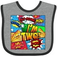 thumbnail image 3 of Inktastic I'm Two Comic Book Boys or Girls Baby Bib, 3 of 4