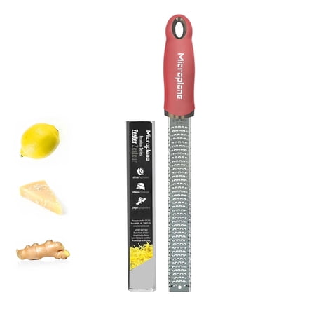 Microplane Premium Classic Series Zester Grater - Lipstick Pink - Ultra-Sharp Stainless Steel Blade, Made in USA