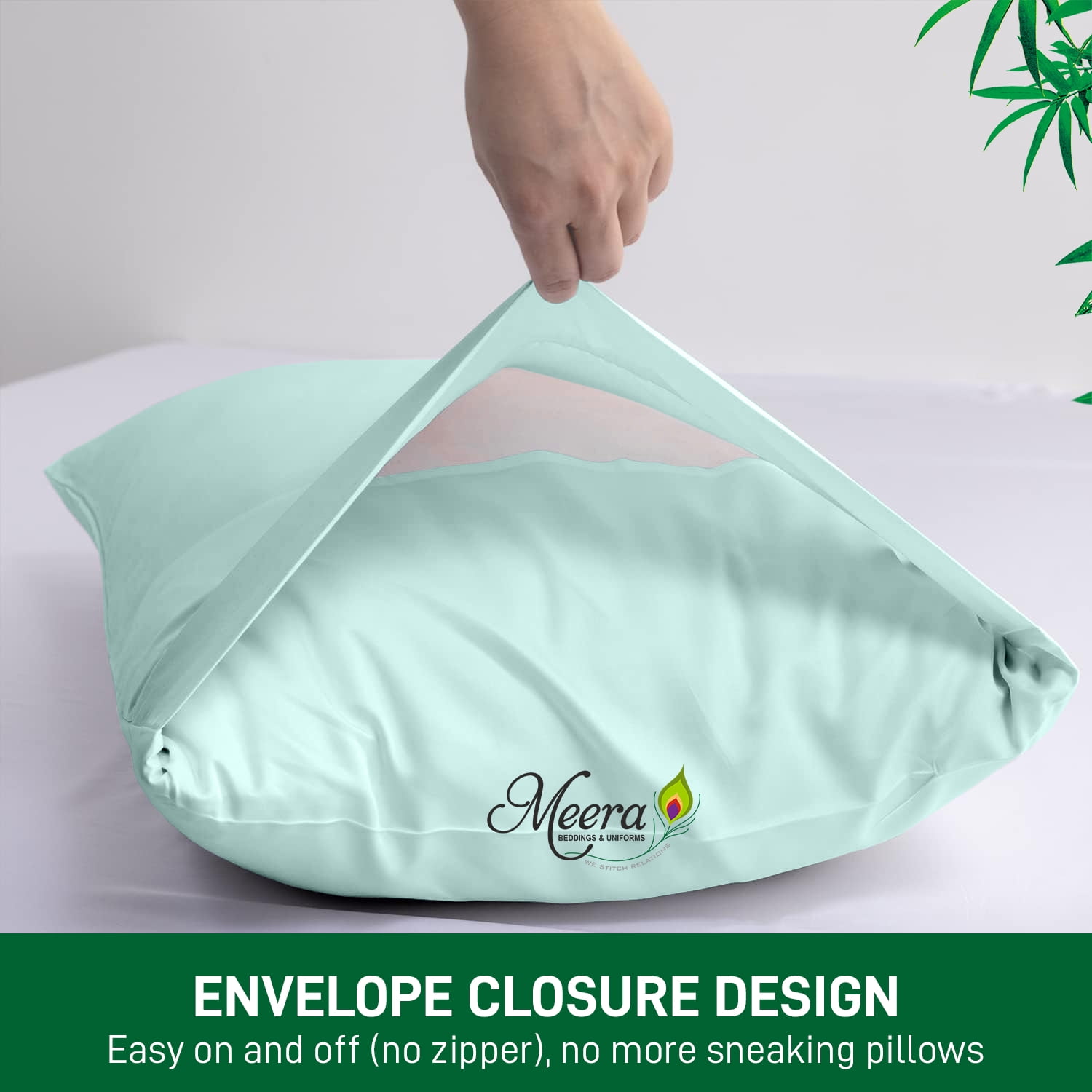 MEERA BEDDING & UNIFORMS Extra Soft Bamboo Bed Sheet 1 flat, 2 pillowcase, Moisture Wicking, Cooling, Breathable-King Size Bed Sheet