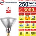 thumbnail image 2 of Bombillas LED Explux, 25 W, 3000 lm, PAR38, 3000 K, paquete de 4, 2 of 9