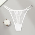 thumbnail image 3 of Tanga transparente de encaje Sexy para mujer, ropa interior de cintura baja, pantalones en T, lencería, corazón, transparente, calzoncillos de malla, 3 of 5