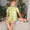 thumbnail image 4 of Hirioo Bananas for Short-Sleeved Pajama Set For Kids Short Sleeve Set Soft Summer Sleepwear Pj Sets-X-Large, 4 of 6