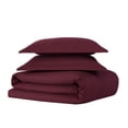 thumbnail image 5 of Brooklyn Loom Classic Cotton 200 Thread Count Solid 100% Cotton Percale 3-Piece Full/Queen Duvet Set in Burgundy, Cotton , Adult, All Season, OEKO-TEX Certified, 5 of 10
