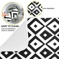 thumbnail image 2 of Black and White Dish Drying Mat Microfiber Kitchen Mats Large Counter Absorbent Dish Pad Drainer Rack 18"x24", 2 of 7