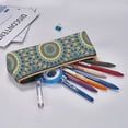 thumbnail image 5 of Rocae Round Mandala1 for Leather Pencil Case - Zippered Pen Case Stationery Bag Zipper Pouch Pencil Holder For Men Women Businessmen And Artists, 5 of 5