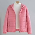 thumbnail image 2 of fatyb Womens Quilted Jacket Hooded Zip up Cotton Padded Outwear Lightweight Winter Coat with Pockets, 2 of 3