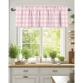 thumbnail image 2 of Pink Buffalo Valances for Windows Plaid Valance Rod Pocket Light Filtering Short Window Treatments Curtains for Kitchen Bathroom Living Room Bedroom, 1 Panel, 42 x 18 Inch, 2 of 7