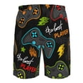thumbnail image 6 of Kll Play Game3 Men'S Casual Summer Beach Shorts Hawaiian Shorts With Pockets-Small, 6 of 9