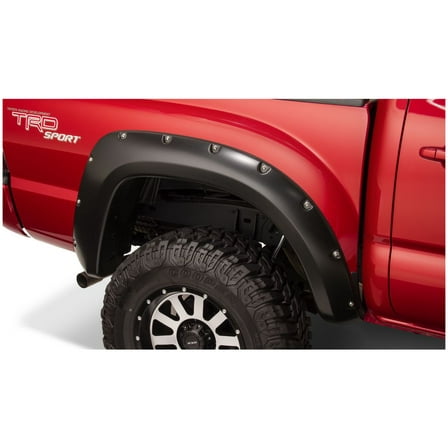 Bushwacker 05-15 Toyota Tacoma Fleetside Pocket Style Flares 2pc 73.5in Bed - Black