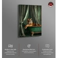 thumbnail image 2 of Elegant Tiger Bath Canvas Trendy Bathroom Art by Notoriart, Gallery Wrapped, 20" x 30", 2 of 7