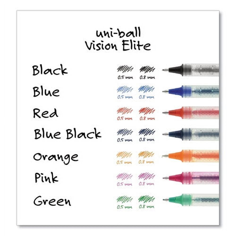 Vision Elite Roller Ball Pen, Stick, Bold 0.8 Mm, Red Ink, White/red Barrel | Bundle of 10 Each