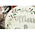 thumbnail image 4 of Parisloft Merry and Bright Christmas Vintage Wood Wall Decor, Multicolor, 7.9" Dia., 4 of 7