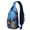 Blue-53, variant on Crossbody Sling Backpack for Women Men Fish Turtle Jellyfish Crab Dark Blue Shoulder Sling Crossbody Casual Chest Bag for Travel Sports Running Hiking