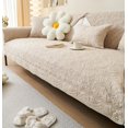 thumbnail image 1 of sasyxdc Cotton Embroidery Couch Cover Neutral Quilted Sofa Cover Anti Slip Sectional Couch Covers Washable Sofa Slipcover for Dogs  Children  Pets Furniture Protector (Grey 36"x47", 1 of 7