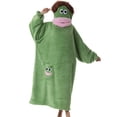 thumbnail image 6 of Adult Soft Pullover Hooded Robe Funny Cartoon Plush Loungewear,  Silly Onesie Big Mouth Monster Pajamas, Plush Hooded Lounge Dress for Halloween Party, Oversized Fleece Homewear for Family Matching, 6 of 19