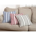 thumbnail image 2 of Fennco Styles 20-inch Nautical Striped Down Filled Throw Pillow, 3 Colors (French Blue), 2 of 2