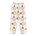 thumbnail image 3 of Lsque Cute Bee Gnome Print Women's Pajama Pants, Lounge Pant - Comfortable Home Wear,Elastic Waistband, Stylish Design-Small, 3 of 9