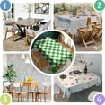 thumbnail image 4 of Green Buffalo Plaid Table Cloth,Wrinkle Free Table Cover with Polyester,Waterproof Reusable Table Cloths for Weeding Birthday Tea Party Decorations (Rectangle,60x84inch), 4 of 5