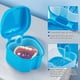 thumbnail image 5 of Estuche para Baño de Dentaduras Postizas, Paquete de 2, con Soporte para Limpiador y Retenedor, Contenedor para Remojo Dentaduras Postizas, Caja Almacenamiento para Baño Dental B, 5 of 5