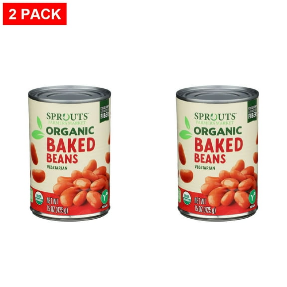 Sprouts Organic Baked Beans 15 oz (Pack of 2)