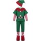 thumbnail image 4 of Disfraz de duende navideño para niños y niñas, disfraz de ayudante de Papá Noel, ropa de Navidad, Top + Pantalones + sombrero, traje de Cosplay JAMW Sencillez, 4 of 4