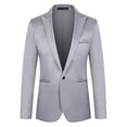 thumbnail image 1 of Traje informal de verano para hombre, chaqueta de traje antiarrugas sin planchar a la moda para oficina de negocios, traje ajustado de Color sólido para hombre, 1 of 5
