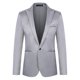 thumbnail image 1 of Traje informal de verano para hombre, chaqueta de traje antiarrugas sin planchar a la moda para oficina de negocios, traje ajustado de Color sólido para hombre, 1 of 5