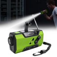 thumbnail image 1 of HUASHENG Hand Cranked Weather Emergency Radio: USB And Battery Powered Flashlight Storm Warning Warning Mobile Phone Emergency Power Supply, 1 of 1