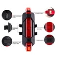 thumbnail image 3 of USB recargable LED bicicleta luz trasera impermeable ciclismo lámpara trasera (rojo), 3 of 8