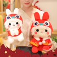 thumbnail image 3 of Poupée du Nouvel An Mignonne Rabbit Rouge Poupée Pulsh Jouets Jouet en Peluche 20cm/8 Po Cadeaux pour Garçons et Filles Nouvel An, 3 of 14