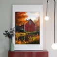 thumbnail image 2 of Diamond Art Kit for Adults, Red Barn Autumn Reflection Pond Diamond Painting for Adults Beginners, DIY Diamond Art Painting Kits, 5D Diamond Painting Crafts for Home Decor 12x16 Frameless, 2 of 7