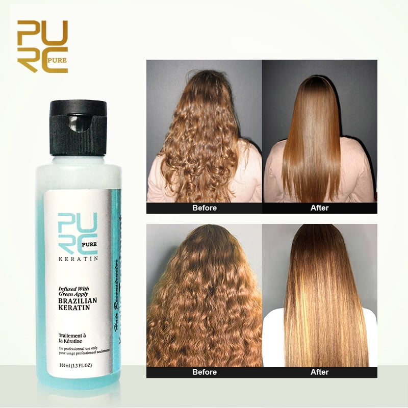 PURC 3.7 Apple Flavor Keratin Treatment Straightening Hair Repair Damage Frizzy Hair Brazilian Keratin Treatment Hair Care