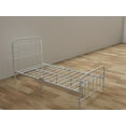 thumbnail image 4 of Tslinn Metal Twin Size Bed Frame with Headboard and Footboard,White Color,Classic Style, 4 of 4