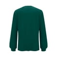 thumbnail image 5 of Sevevn Fashion Woman Long Sleeve Solid Round-neck Sequin Blouse Green L Great Gifts for Less, 5 of 7