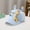 Blue, variant on Toddler 3D Giraffe Mesh Trucker Hat Cartoon Antler Decor Breathable Air Mesh Back Uv Protection Curved Brim 4 Pastel Shades for Summer Beach Park Play Khaki