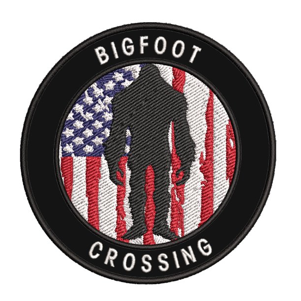 Bigfoot Crossing 3.5" Iron On Or Sew On Embroidered Fabric ...