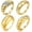 4pcs, variant on 14K Gold Plated Chunky Rings Dome Croissant Twisted Braided Statement Ring Set for Women