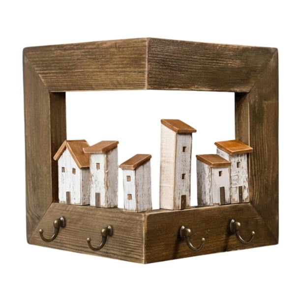Soporte para llaves de pared, ganchos decorativos para llaves para la entrada de la sala de estar. Convexo