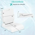 thumbnail image 3 of Costway Poolside Chair for Edge of Pool with Back Support & Handles Portable Picnic Chair White, 3 of 10