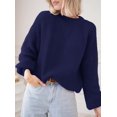 thumbnail image 4 of Suéter PRETTYGARDEN Azul Marino Oversized con Mangas Farol Talle S, 4 of 5